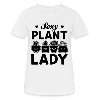 Sexy Plant Lady Gardening Plant Lover Gardening Gi - Frauen T-Shirt atmungsaktiv - Weiß - Vorne - AI Model Female 172 dark (172cm)