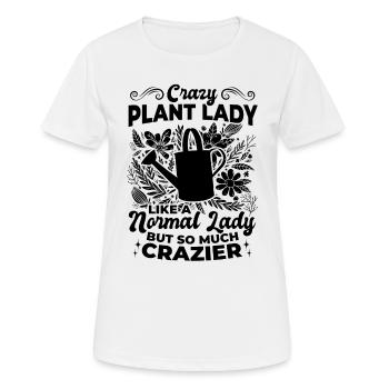 Folle plante dame Jardinier Fille Amateur de plantes - T-shirt respirant Femme - blanc - Devant - AI Model Female 172 dark (172cm)