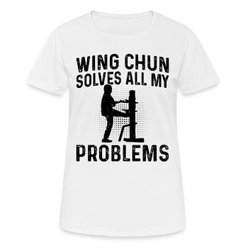 Le Wing Chun résout tous mes problèmes - Wing Chun - T-shirt respirant Femme - blanc - Devant - AI Model Female 172 dark (172cm)
