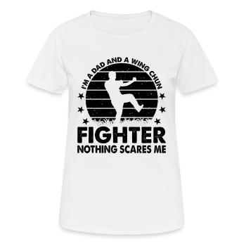 I'm a Dad and a Wing Chun Fighter nothing scares m - Women's Breathable T-Shirt - white - Front - AI Model Female 172 dark (172cm)