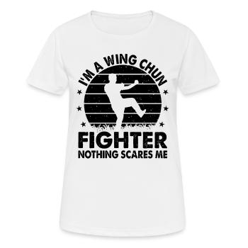 I'm a Wing Chun Fighter nothing scares me - Wing C - Women's Breathable T-Shirt - white - Front - AI Model Female 172 dark (172cm)