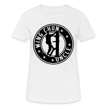 Wing Chun Uncle - Frauen T-Shirt atmungsaktiv - Weiß - Vorne - AI Model Female 172 dark (172cm)