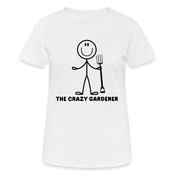 Le jardinier fou Jardinage drôle - T-shirt respirant Femme - blanc - Devant - AI Model Female 172 dark (172cm)