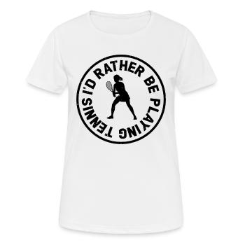 Jeu de tennis Tennis Sport - Je préfère jouer à T - T-shirt respirant Femme - blanc - Devant - AI Model Female 172 dark (172cm)