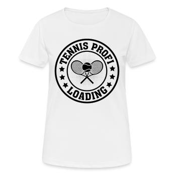 Tennis profi loading - Joueur de tennis Tennis Profi - T-shirt respirant Femme - blanc - Devant - AI Model Female 172 dark (172cm)