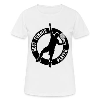 Meilleur joueur de tennis - Joueur de tennis - T-shirt respirant Femme - blanc - Devant - AI Model Female 172 dark (172cm)
