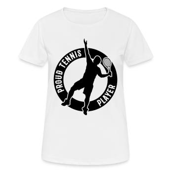 Fier joueur de tennis - Joueur de tennis - T-shirt respirant Femme - blanc - Devant - AI Model Female 172 dark (172cm)