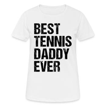 Meilleur papa de tennis de tous les temps - T-shirt respirant Femme - blanc - Devant - AI Model Female 172 dark (172cm)
