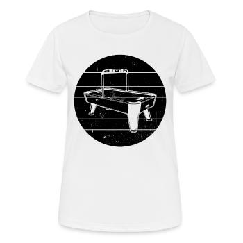 Air Hockey stick Air Hockey Player - Frauen T-Shirt atmungsaktiv - Weiß - Vorne - AI Model Female 172 dark (172cm)