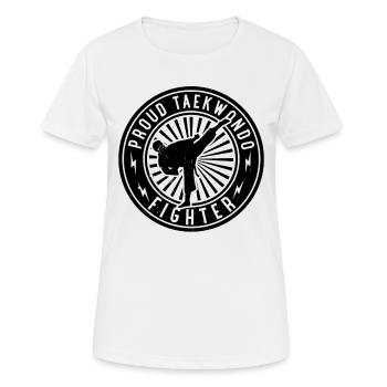 Fier combattant de taekwondo - T-shirt respirant Femme - blanc - Devant - AI Model Female 172 dark (172cm)