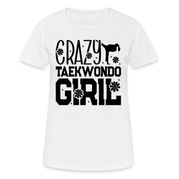 Crazy Taekwondo Girl - Women's Breathable T-Shirt - white - Front - AI Model Female 172 dark (172cm)