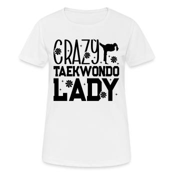Folle Taekwondo Lady - T-shirt respirant Femme - blanc - Devant - AI Model Female 172 dark (172cm)