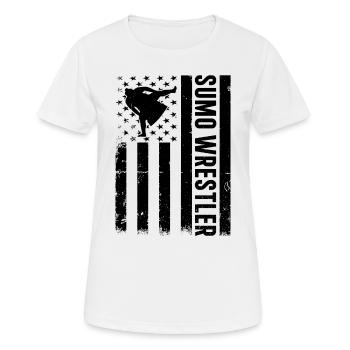 Lutte de sumo Lutteur de sumo d’arts martiaux de sumo - T-shirt respirant Femme - blanc - Devant - AI Model Female 172 dark (172cm)