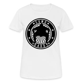 Sumo Daddy Lutteur de sumo - T-shirt respirant Femme - blanc - Devant - AI Model Female 172 dark (172cm)
