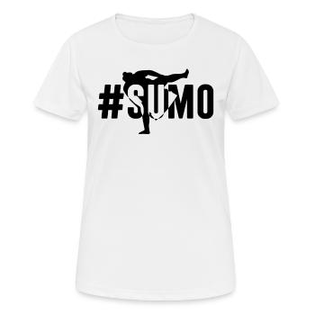 #sumo - Sumo Arts martiaux Japon Sumo Wrestling - S - T-shirt respirant Femme - blanc - Devant - AI Model Female 172 dark (172cm)
