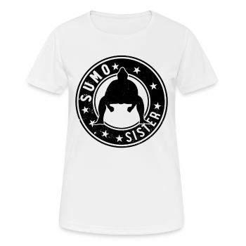 Sumo Sister Sumo Fighter Sister Sumo Wrestler - Women's Breathable T-Shirt - white - Front - AI Model Female 172 dark (172cm)