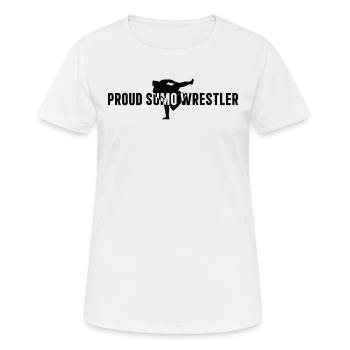 Fier lutteur de sumo - Lutteur de sumo Combattant de sumo - T-shirt respirant Femme - blanc - Devant - AI Model Female 172 dark (172cm)