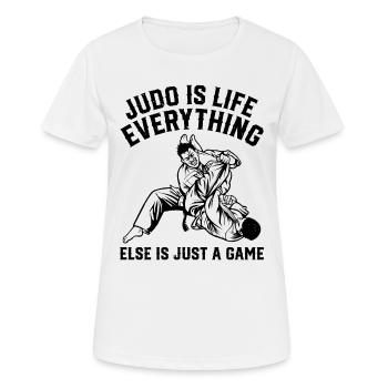 Judo is life, everything else is just a game - Judo - Women's Breathable T-Shirt - white - Front - AI Model Female 172 dark (172cm)