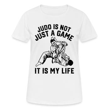 Judo is not just a game it is my life - Judo Judok - Women's Breathable T-Shirt - white - Front - AI Model Female 172 dark (172cm)