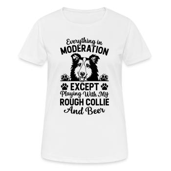 Everything in moderation except playing with my Ro - Women's Breathable T-Shirt - white - Front - AI Model Female 172 dark (172cm)
