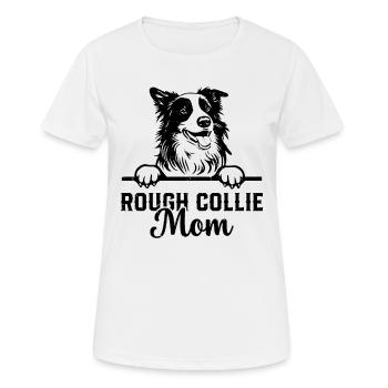 Rough Collie Mom Rough Collie Dog Lover Rough Coll - Frauen T-Shirt atmungsaktiv - Weiß - Vorne - AI Model Female 172 dark (172cm)