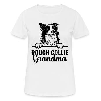 Rough Collie Dog Lover - Rough Collie Grandma - Women's Breathable T-Shirt - white - Front - AI Model Female 172 dark (172cm)
