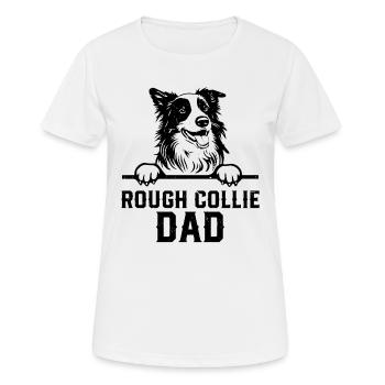 Rough Collie Dad Rough Collie Dog Lover Rough Coll - Frauen T-Shirt atmungsaktiv - Weiß - Vorne - AI Model Female 172 dark (172cm)