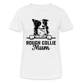 Rough Collie Mum Rough Collie Dog Lover Rough Coll - Frauen T-Shirt atmungsaktiv - Weiß - Vorne - AI Model Female 172 dark (172cm)