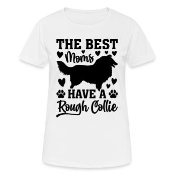Les meilleures mamans ont un Rough Collie - Rough Collie M - T-shirt respirant Femme - blanc - Devant - AI Model Female 172 dark (172cm)