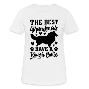 The best Grandmas have a Rough Collie - Rough Coll - Frauen T-Shirt atmungsaktiv - Weiß - Vorne - AI Model Female 172 dark (172cm)