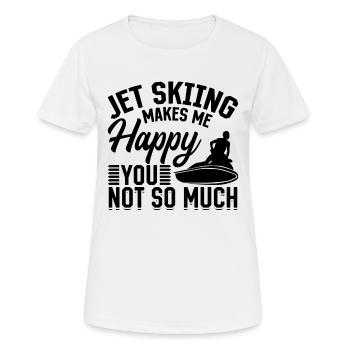 Le jetski me rend heureux pas tant que ça - Jetski - T-shirt respirant Femme - blanc - Devant - AI Model Female 172 dark (172cm)