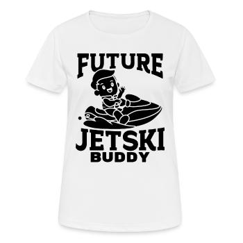 Future Jetski Buddy - Bébé Jetski Rider - T-shirt respirant Femme - blanc - Devant - AI Model Female 172 dark (172cm)