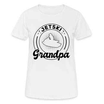 Jetski Grand-père Chauffeur de jetski Grand-père Cavalier de jetski - T-shirt respirant Femme - blanc - Devant - AI Model Female 172 dark (172cm)