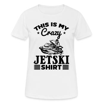 C’est mon t-shirt Jetski fou Jetski Rider Jetski - T-shirt respirant Femme - blanc - Devant - AI Model Female 172 dark (172cm)