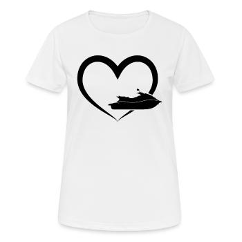 Jet Ski Heart Jet Ski Lover Jet Ski Rider - T-shirt respirant Femme - blanc - Devant - AI Model Female 172 dark (172cm)