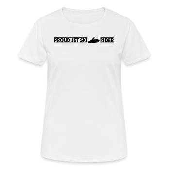 Fier pilote de jetski - T-shirt respirant Femme - blanc - Devant - AI Model Female 172 dark (172cm)