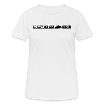 Pilote de jetski fou - T-shirt respirant Femme - blanc - Devant - AI Model Female 172 dark (172cm)