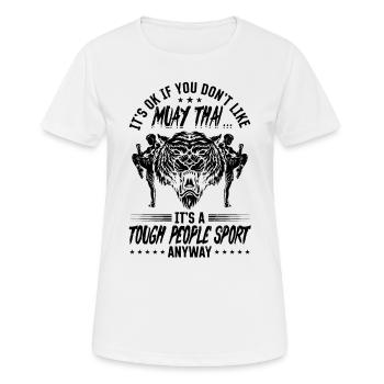 Funny Muay Thai fighting Thai boxing - Women's Breathable T-Shirt - white - Front - AI Model Female 172 dark (172cm)