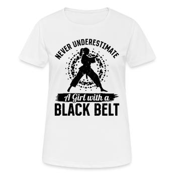 Muay Thai Girl - Ne sous-estimez jamais une fille avec un - T-shirt respirant Femme - blanc - Devant - AI Model Female 172 dark (172cm)