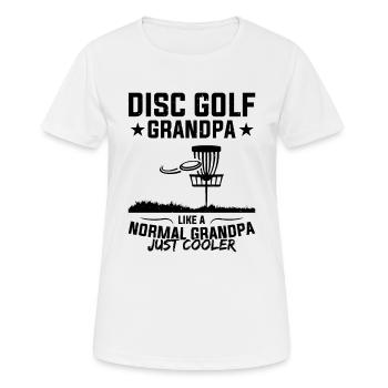 Disc Golf Grand-père comme un grand-père normal juste cool - T-shirt respirant Femme - blanc - Devant - AI Model Female 172 dark (172cm)