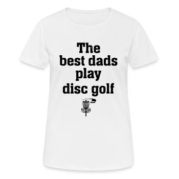 The Best Dads Play Disc Golf - Disc Golfer Dad Dis - Frauen T-Shirt atmungsaktiv - Weiß - Vorne - AI Model Female 172 dark (172cm)