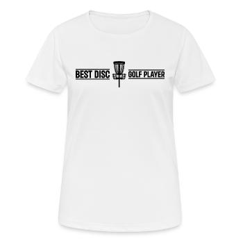 Best Disc Golf Player - Disc Golfing Disc Golfer - Women's Breathable T-Shirt - white - Front - AI Model Female 172 dark (172cm)