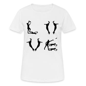 Love Disc Golf - Disc Golfer Disc Golfing - Frauen T-Shirt atmungsaktiv - Weiß - Vorne - AI Model Female 172 dark (172cm)