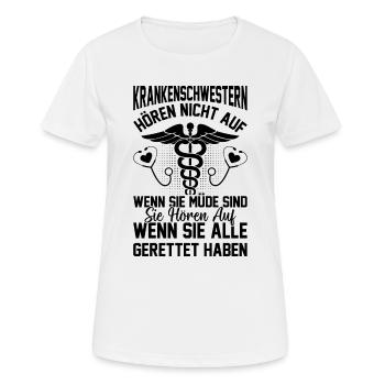 Krankenhaus Krankenschwester Arzthelferin Krankenp - Frauen T-Shirt atmungsaktiv - Weiß - Vorne - AI Model Female 172 dark (172cm)