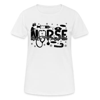 Nursing Nurse Merry Christmas Nurse - Women's Breathable T-Shirt - white - Front - AI Model Female 172 dark (172cm)