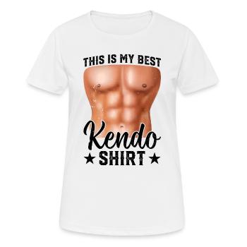 C’est mon meilleur maillot de Kendo Kendo Fighter - T-shirt respirant Femme - blanc - Devant - AI Model Female 172 dark (172cm)