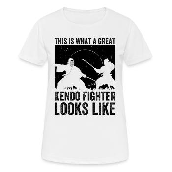 This is what a great Kendo Fighter looks like - Women's Breathable T-Shirt - white - Front - AI Model Female 172 dark (172cm)
