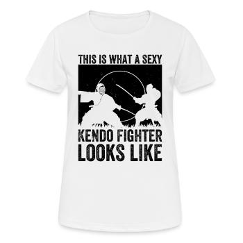 This is what a sexy Kendo Fighter looks like - Women's Breathable T-Shirt - white - Front - AI Model Female 172 dark (172cm)