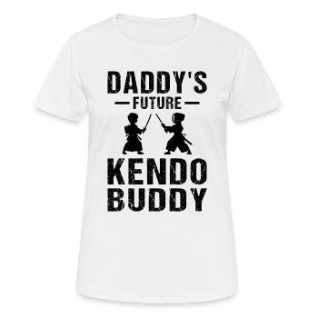 Daddy's Future Kendo Buddy - Kendo Kids - Women's Breathable T-Shirt - white - Front - AI Model Female 172 dark (172cm)