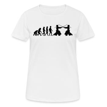 Kendo Evolution Kendo Fighter - Women's Breathable T-Shirt - white - Front - AI Model Female 172 dark (172cm)